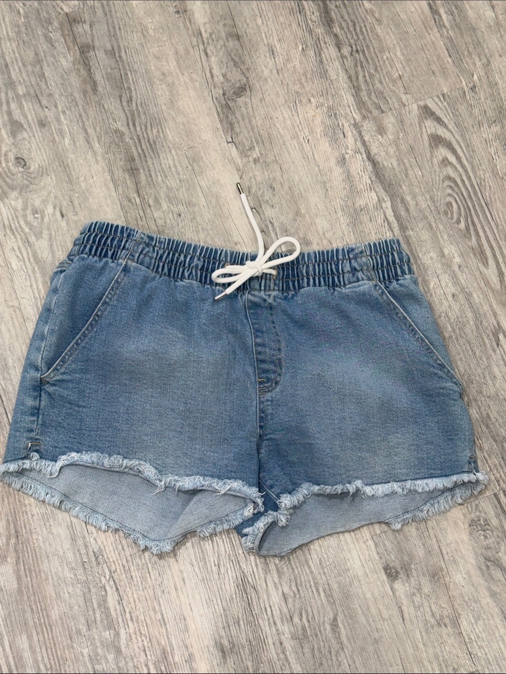 Celebrity Pink Light Blue Denim Jean Shorts